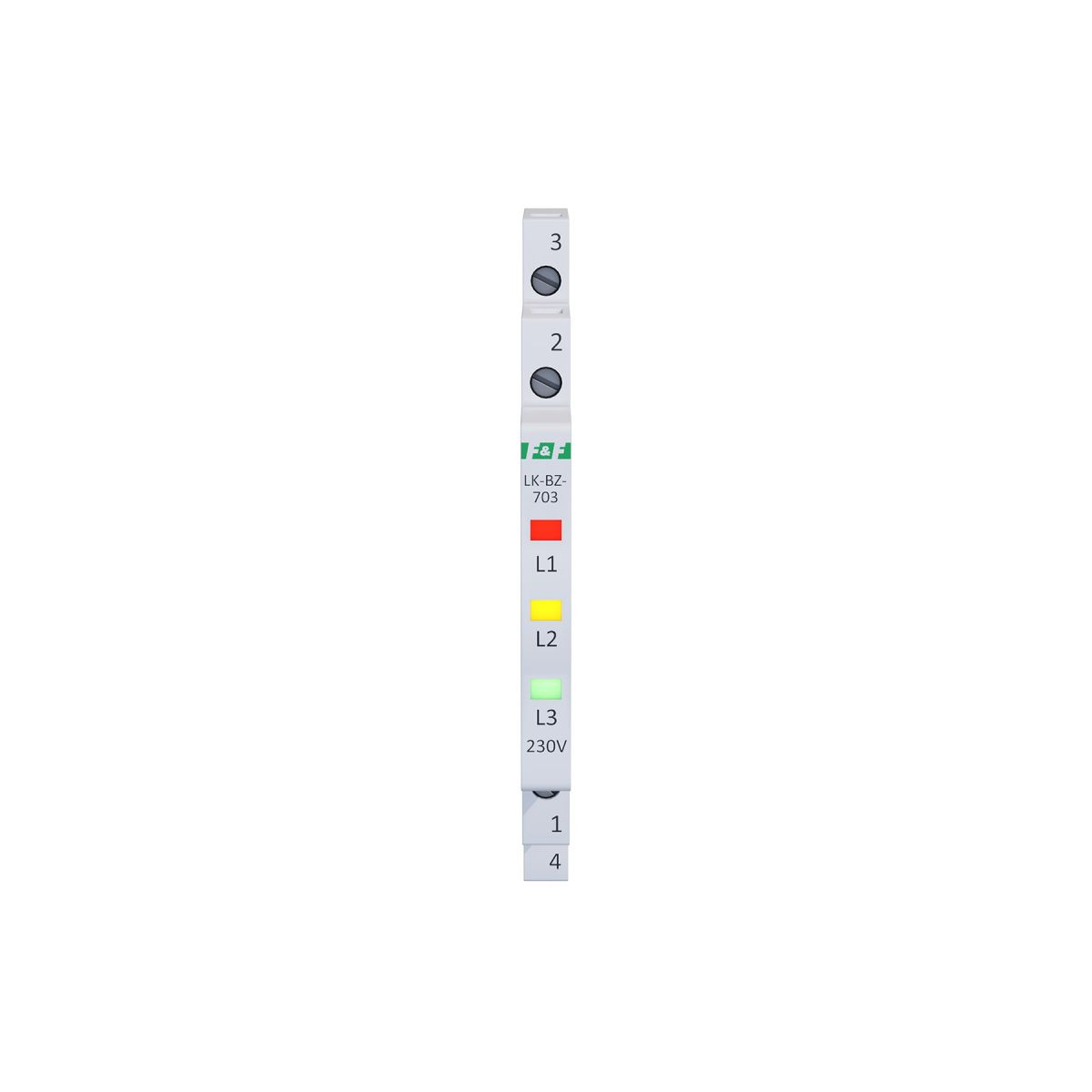 LK-BZ-703K 230 V Lampka kontrolna 1/3S 3xLED CZERWONA/ŻÓŁTA/ZIELONA F&F