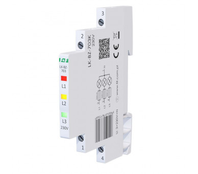 LK-BZ-703K 230 V Lampka kontrolna 1/3S 3xLED CZERWONA/ŻÓŁTA/ZIELONA F&F