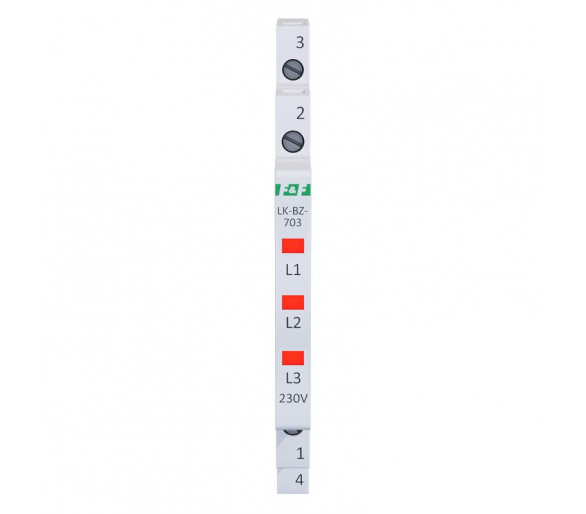 LK-BZ-703R 230 V Lampka kontrolna 1/3S 3xLED CZERWONA F&F
