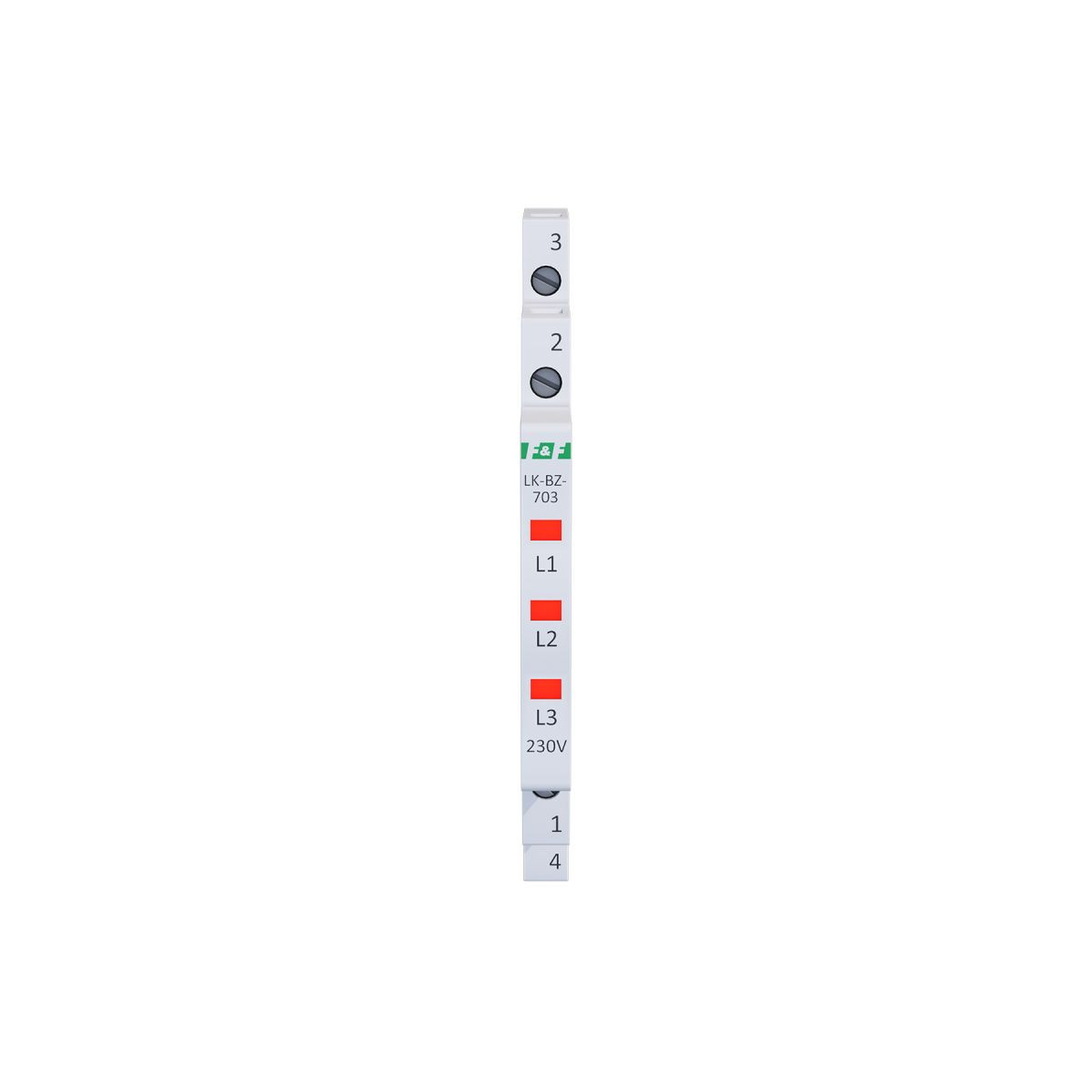 LK-BZ-703R 230 V Lampka kontrolna 1/3S 3xLED CZERWONA F&F