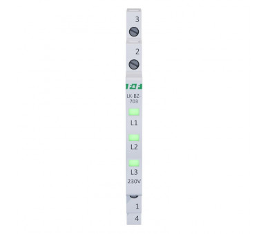 LK-BZ-703G 230 V Lampka kontrolna 1/3S 3xLED ZIELONA F&F