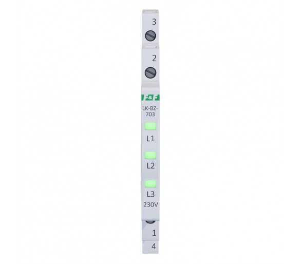 LK-BZ-703G 230 V Lampka kontrolna 1/3S 3xLED ZIELONA F&F