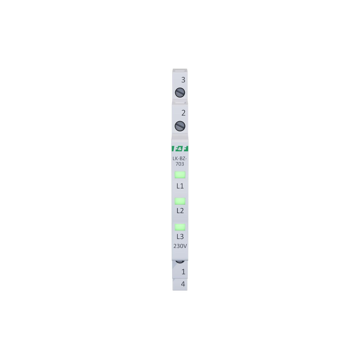 LK-BZ-703G 230 V Lampka kontrolna 1/3S 3xLED ZIELONA F&F