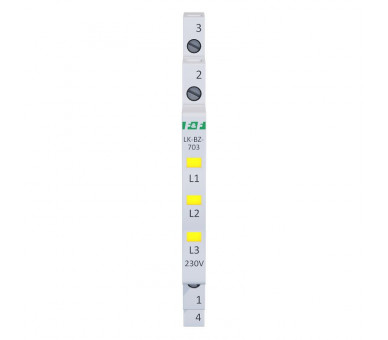 LK-BZ-703Y 230 V Lampka kontrolna 1/3S 3xLED ŻÓŁTA F&F