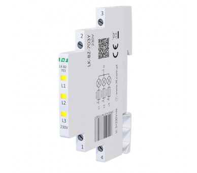 LK-BZ-703Y 230 V Lampka kontrolna 1/3S 3xLED ŻÓŁTA F&F