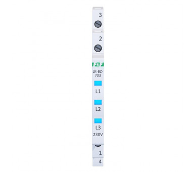 LK-BZ-703B 230 V Lampka kontrolna 1/3S 3xLED NIEBIESKA F&F