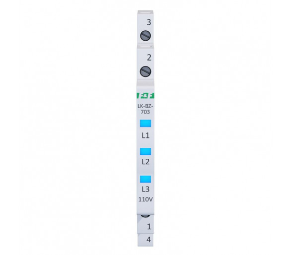 LK-BZ-703B-110 V Lampka kontrolna 1/3S 3xLED NIEBIESKA F&F