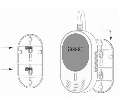 Detektor tlenku węgla i gazu 2w1 WiFi Tuya Smart CTLG-09-W