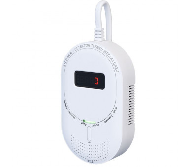 Detektor tlenku węgla i gazu 2w1 KOMUNIKACJA RADIOWA RF 433 MHz CTLG-08-R