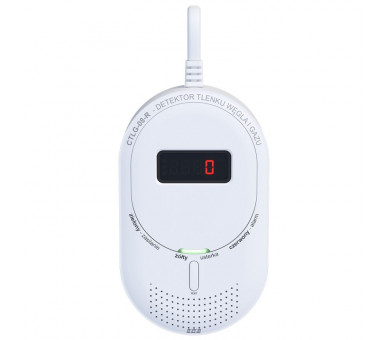 Detektor tlenku węgla i gazu 2w1 KOMUNIKACJA RADIOWA RF 433 MHz CTLG-08-R