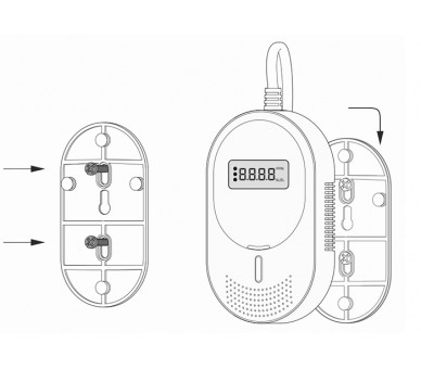 Detektor tlenku węgla i gazu 2w1 KOMUNIKACJA RADIOWA RF 433 MHz CTLG-08-R