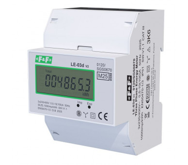 Licznik zużycia energii LE-03d v.2 , MID 100 A F&F