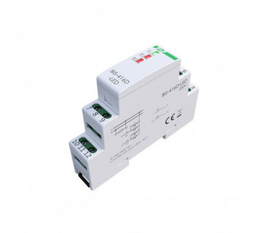 Przekaźnik bistabilny 2 kanałowy on/off, 230V, 2x10A InRush(120A/20ms), styki 2xNO, 1S, DIN F&F BIS-416D-LED