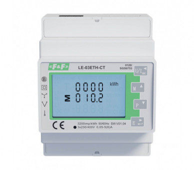 Licznik 3-fazowy, przekładnikowy z wyjściem Ethernet, MID F&F LE-03ETH-CT