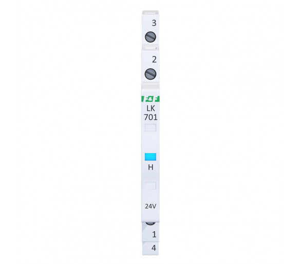 Lampka kontrolna zasilania 1/3S 12÷60V DC, 12÷48V AC 1xLED NIEBIESKA F&F LK-701B-24V
