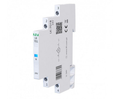 Lampka kontrolna zasilania 1/3S 12÷60V DC, 12÷48V AC 1xLED NIEBIESKA F&F LK-701B-24V