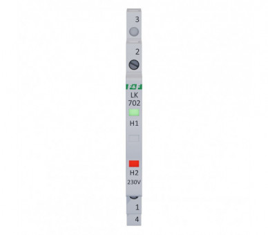 Lampka kontrolna zasilania 1/3S 2xLED CZERWONA/ZIELONA F&F LK-702