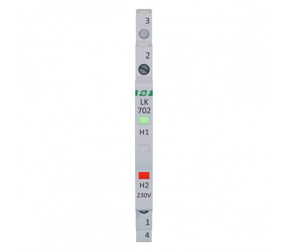 Lampka kontrolna zasilania 1/3S 2xLED CZERWONA/ZIELONA F&F LK-702