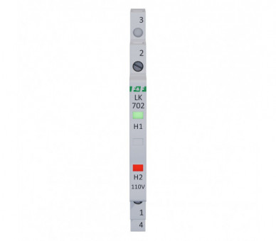 Lampka kontrolna zasilania 1/3S 110V AC/DC 2xLED CZERWONA/ZIELONA F&F LK-702-110V