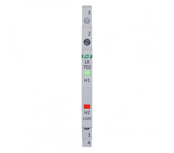 Lampka kontrolna zasilania 1/3S 110V AC/DC 2xLED CZERWONA/ZIELONA F&F LK-702-110V