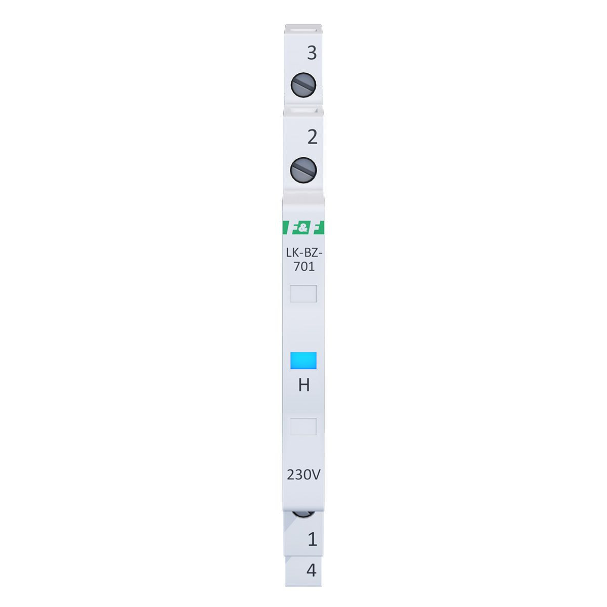 Lampka kontrolna zasilania z zabezpieczeniem 1/3S 1xLED NIEBIESKA F&F LK-BZ-701B
