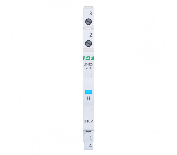 Lampka kontrolna zasilania 110V z zabezpieczeniem 1/3S 1xLED NIEBIESKA F&F LK-BZ-701B-110