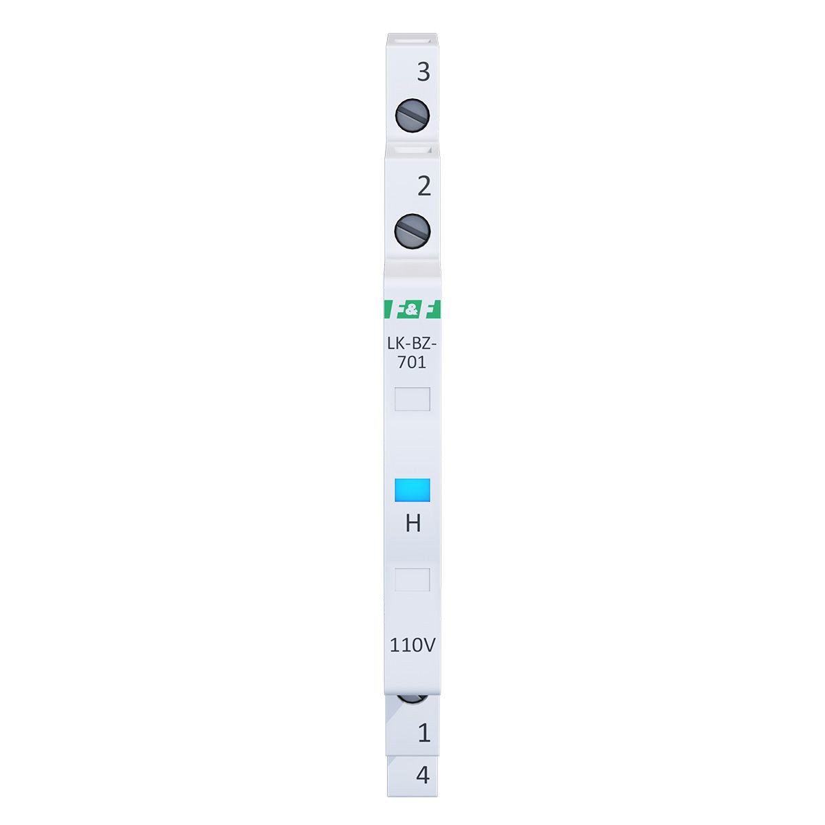 Lampka kontrolna zasilania 110V z zabezpieczeniem 1/3S 1xLED NIEBIESKA F&F LK-BZ-701B-110