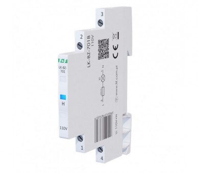 Lampka kontrolna zasilania 110V z zabezpieczeniem 1/3S 1xLED NIEBIESKA F&F LK-BZ-701B-110