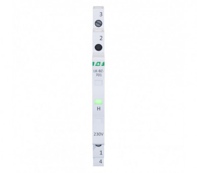 Lampka kontrolna zasilania z zabezpieczeniem 1/3S 1xLED ZIELONA F&F LK-BZ-701G