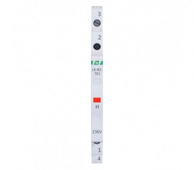 Lampka kontrolna zasilania z zabezpieczeniem 1/3S 1xLED CZERWONA F&F LK-BZ-701R