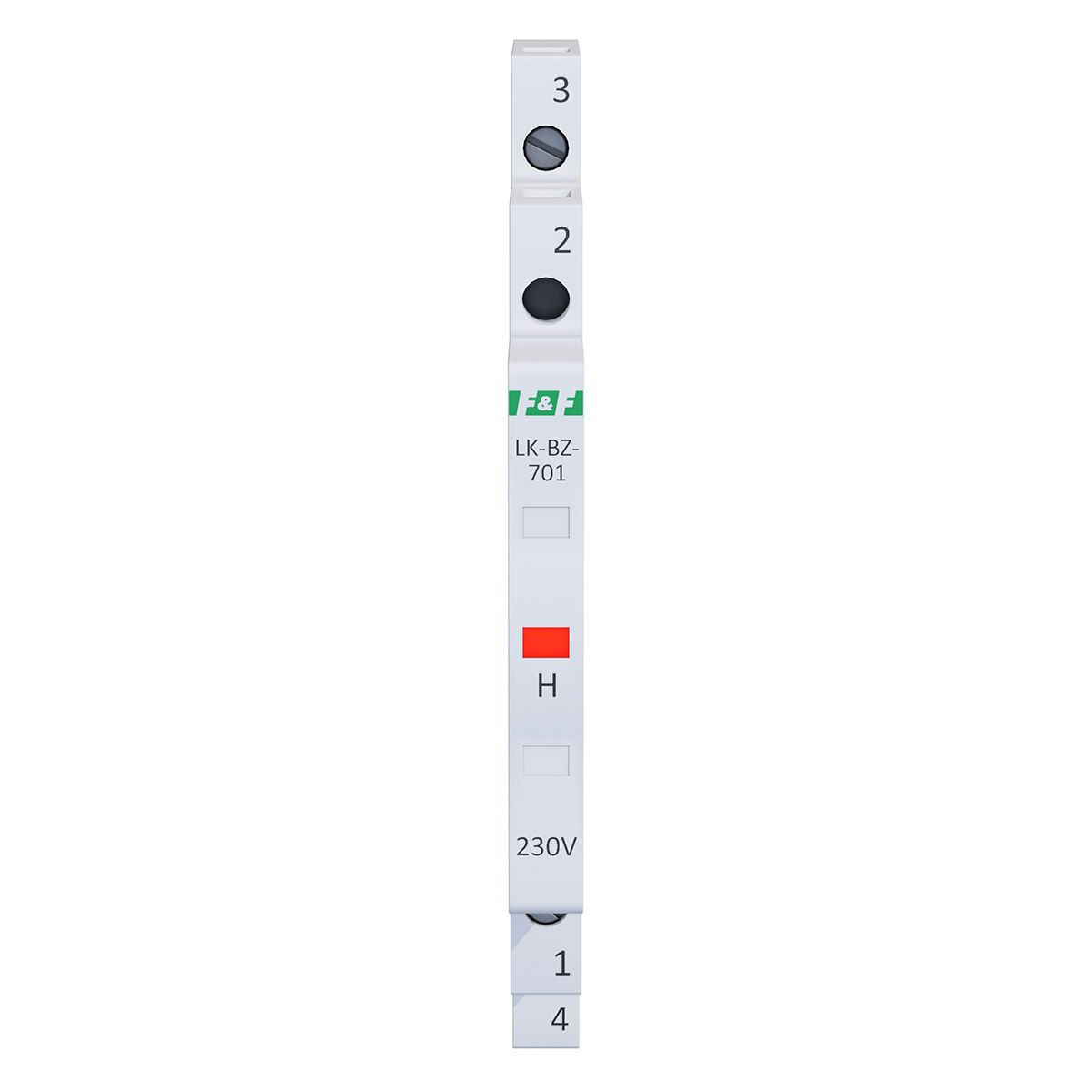 Lampka kontrolna zasilania z zabezpieczeniem 1/3S 1xLED CZERWONA F&F LK-BZ-701R