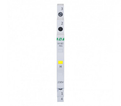 Lampka kontrolna zasilania z zabezpieczeniem 1/3S 1xLED ŻÓŁTA F&F LK-BZ-701Y