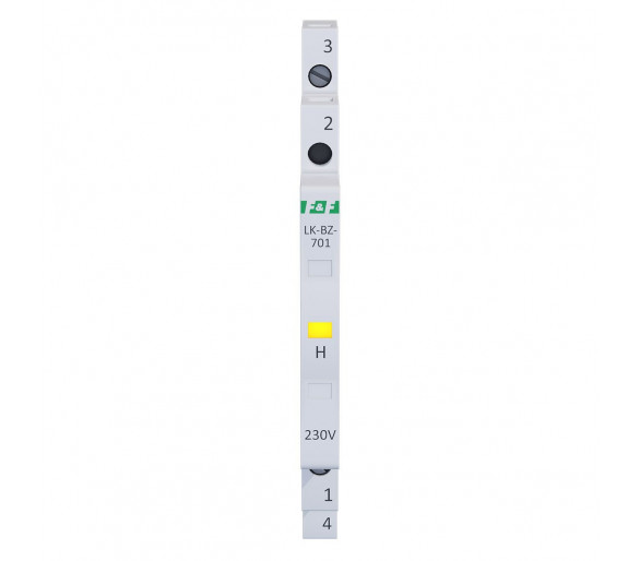 Lampka kontrolna zasilania z zabezpieczeniem 1/3S 1xLED ŻÓŁTA F&F LK-BZ-701Y