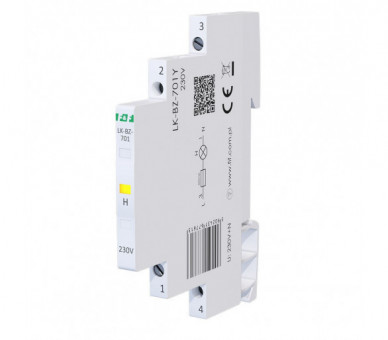 Lampka kontrolna zasilania z zabezpieczeniem 1/3S 1xLED ŻÓŁTA F&F LK-BZ-701Y