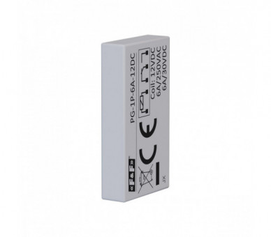 Przekaźnik interfejsowy 1xNO/NC, 6A/250V AC lub 6A/30V DC, napięcie zasilania cewki 12V DC F&F PG-1P-6A-12DC