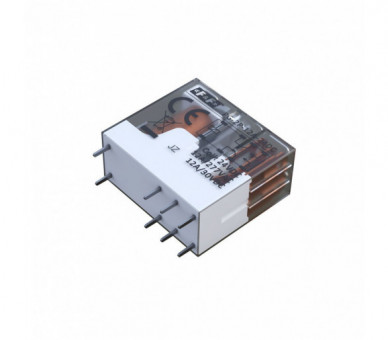 Przekaźnik interfejsowy 2xNO/NC, obciążalność (na kanał) 12A/277V AC lub 12A/ 30V DC, napięcie zasilania cewki 24V DC F&F PG-2P-12A-24DC