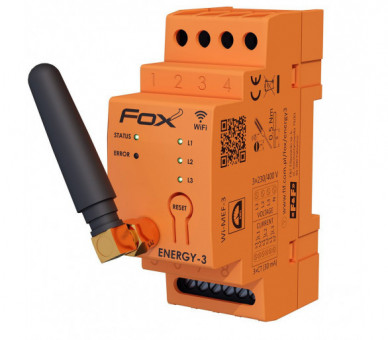 Monitor energii elektrycznej WI-FI 3F+N, FOX ENERGY 3, WI-MEF3 400A F&F WI-MEF-3-400