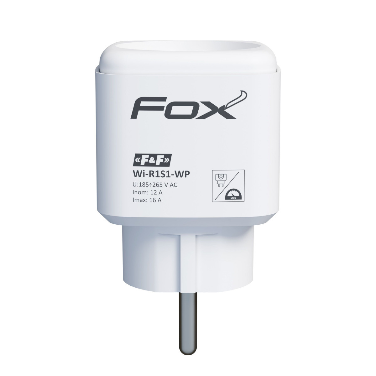 FOX Switch&Energy Plug Gniazdo z funkcją monitorowania parametrów sieci F&F Wi-R1S1-WP