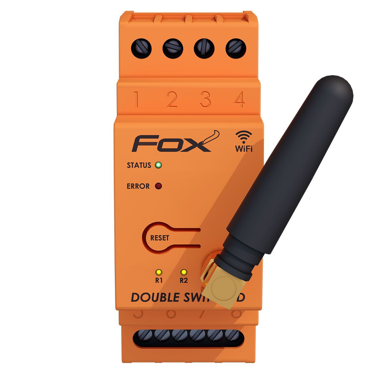 DOUBLE SWITCH 2 kanałowy przekaźnik Wi-Fi 230V na szynę DIN F&F WI-R2S2-D