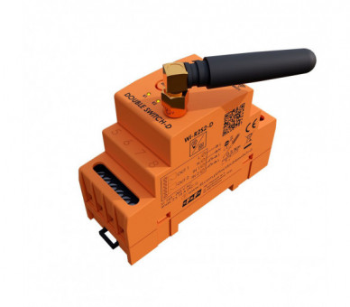 DOUBLE SWITCH 2 kanałowy przekaźnik Wi-Fi 230V na szynę DIN F&F WI-R2S2-D
