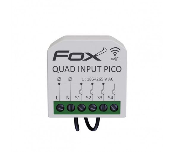 FOX Miniaturowy 4-kanałowy nadajnik WiFi do montażu PDT, Quad Input Pico F&F WI-S4-PICO