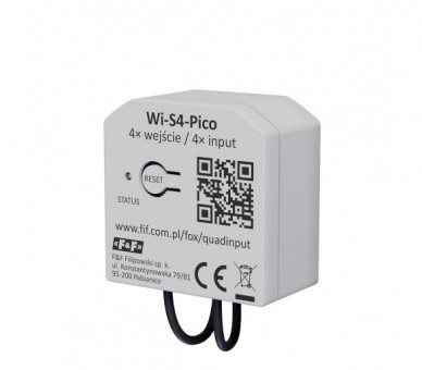 FOX Miniaturowy 4-kanałowy nadajnik WiFi do montażu PDT, Quad Input Pico F&F WI-S4-PICO