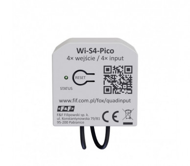 FOX Miniaturowy 4-kanałowy nadajnik WiFi do montażu PDT, Quad Input Pico F&F WI-S4-PICO