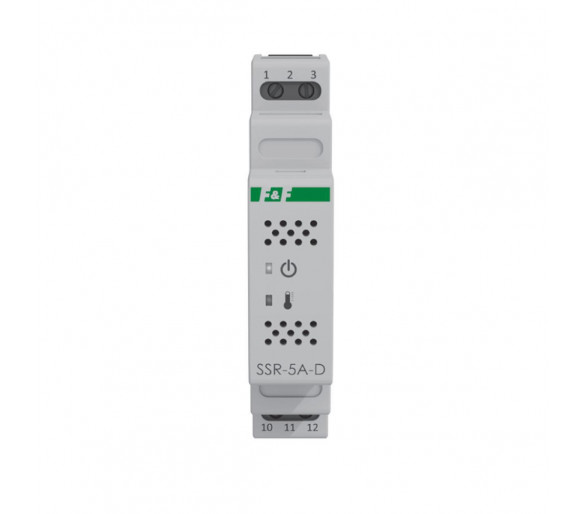 Przekaźnik półprzewodnikowy 12/24V AC/DC 5A, sterowania odbiornikami zasilanymi 230V AC, montaż DIN F&F SSR-5A-D